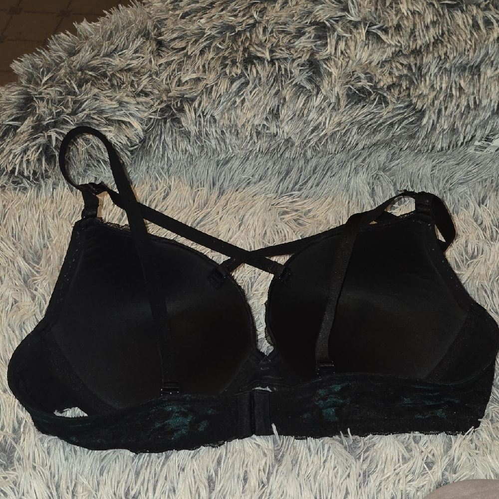 Torrid 42D Dark Teal and Black Lace Bra - Picture 6 of 7
